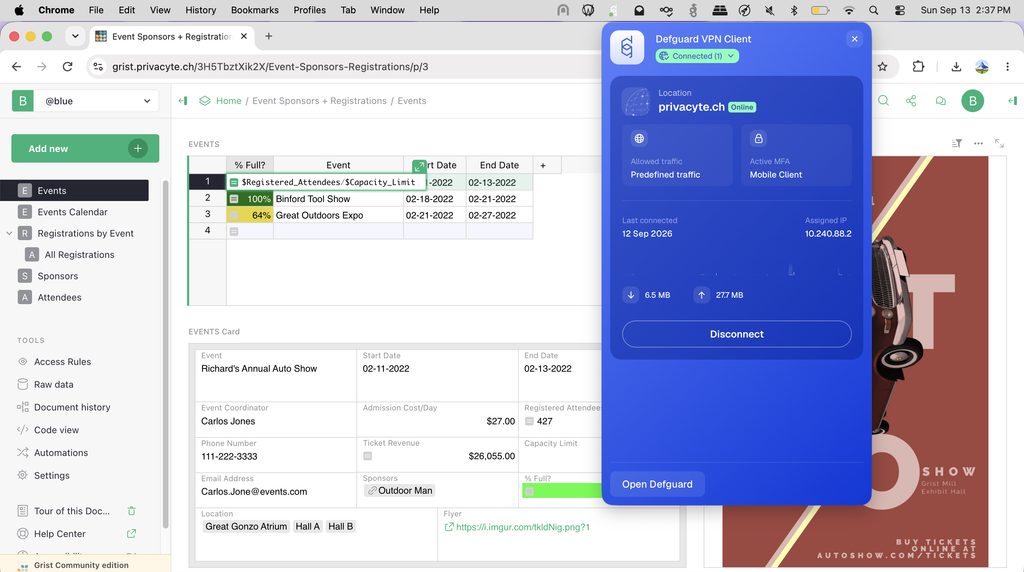 Grist behind Defguard VPN and OIDC SSO